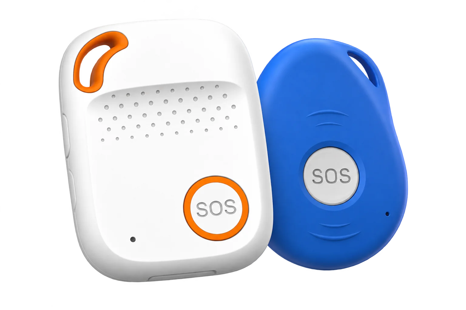 Módulos GPS Mobino branco com laranja e azul